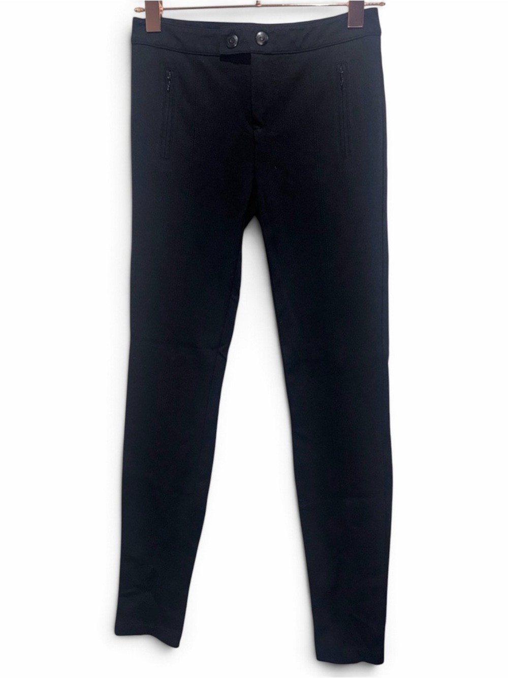 Vince Black Double Stitch Front Seam Stretch Skinny Pants Size 2
